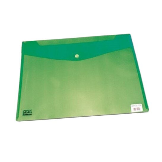 Mapa Plastic Skag, A4, Inchidere cu Capsa, Verde Transparent