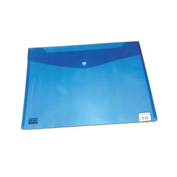 Mapa Plastic Skag, A4, Inchidere cu Capsa, Albastru Transparent