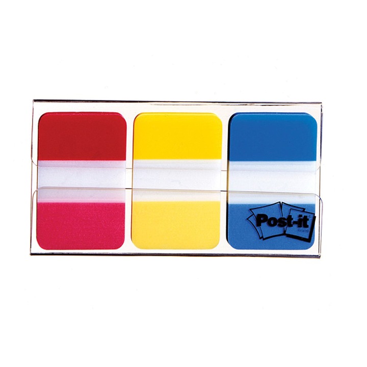 Index műanyag 3M Post-It Strong, 25 x 38 mm, 22 lap/szín, 3 szín