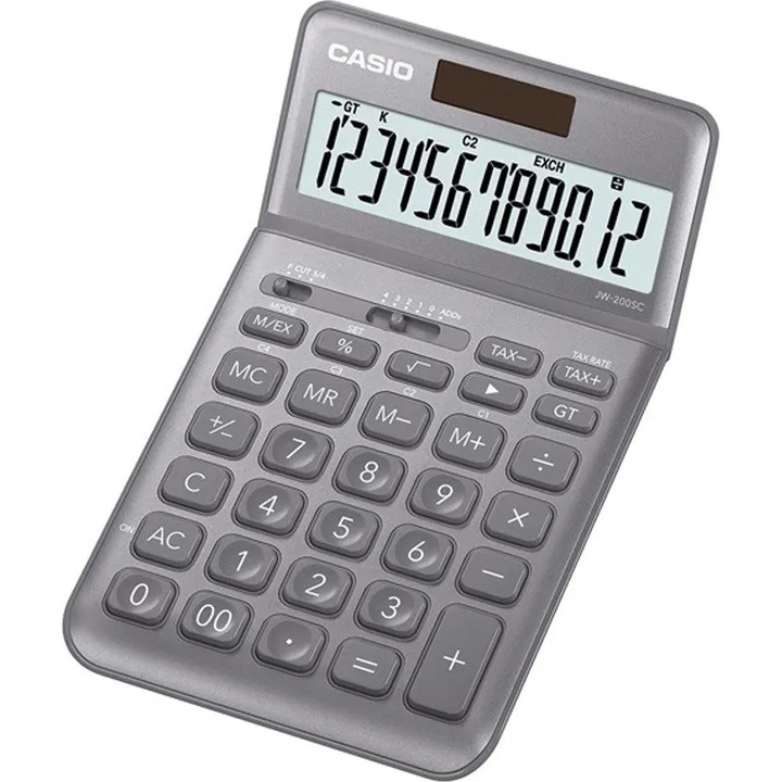 Настолен калкулатор Casio Jw-200Sc, Среден, 12 знака, Сребрист