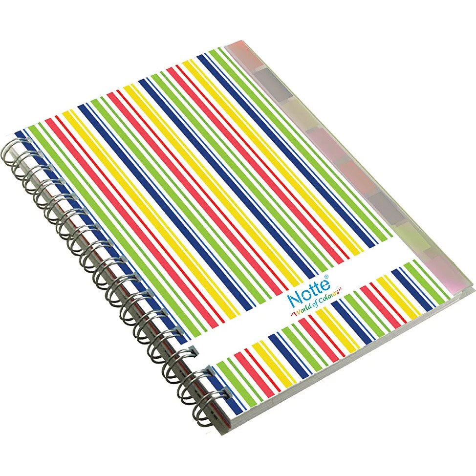 Caiet Notte A6 cu spira si index 150 de file dictando