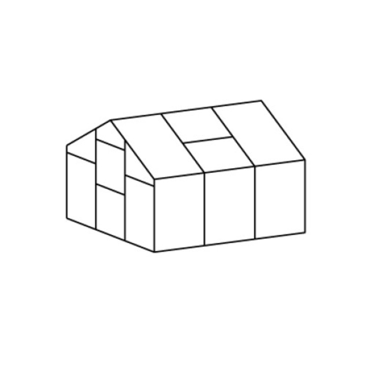 Sera ECOPOL - model FLORIDA 33303, 2,11mx2,10m, structura metalica vitrata cu policarbonat 4mm