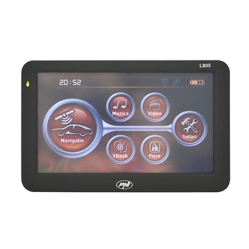 Sistem de navigatie portabil PNI L805 ecran 5 inch, 800 MHz, 256M DDR3, 8GB memorie interna, FM transmitter Sistem de navigatie portabil PNI L805 ecran 5 inch, 800 MHz, 256M DDR3, 8GB memorie interna, FM transmitter