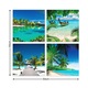 Set Tablouri DEGRETS 78612 Canvas, 50 x 50 cm, 4 piese (4x25x25 cm), Plaje exotice 2