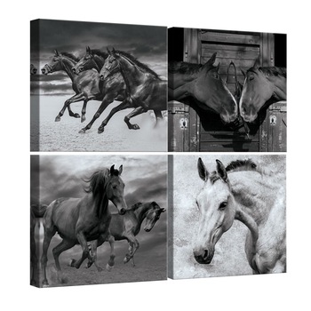 Set Tablouri DEGRETS 78615 Canvas, 50 x 50 cm, 4 piese (4x25x25 cm), Cai 1 Set Tablouri DEGRETS 78615 Canvas, 50 x 50 cm, 4 piese (4x25x25 cm), Cai 1