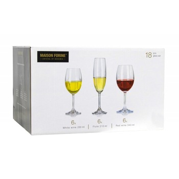 Set pahare Maison Forine Leona, cristal, 18 piese Set pahare Maison Forine Leona, cristal, 18 piese