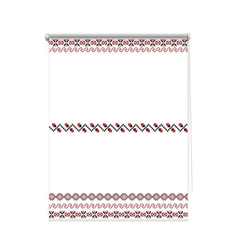 Rulou textil printat, model Traditional 3, material translucid, dimensiune kit 80x185 cm, dimensiune panza 76x185 cm