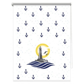 Rulou textil printat, model Navy 6, material translucid, dimensiune kit 80x185 cm, dimensiune panza 76x185 cm Rulou textil printat, model Navy 6, material translucid, dimensiune kit 80x185 cm, dimensiune panza 76x185 cm