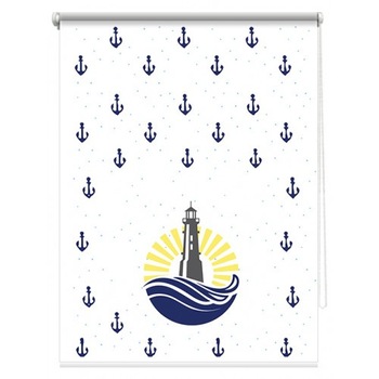 Rulou textil printat, model Navy 4, material translucid, dimensiune kit 80x185 cm, dimensiune panza 76x185 cm Rulou textil printat, model Navy 4, material translucid, dimensiune kit 80x185 cm, dimensiune panza 76x185 cm