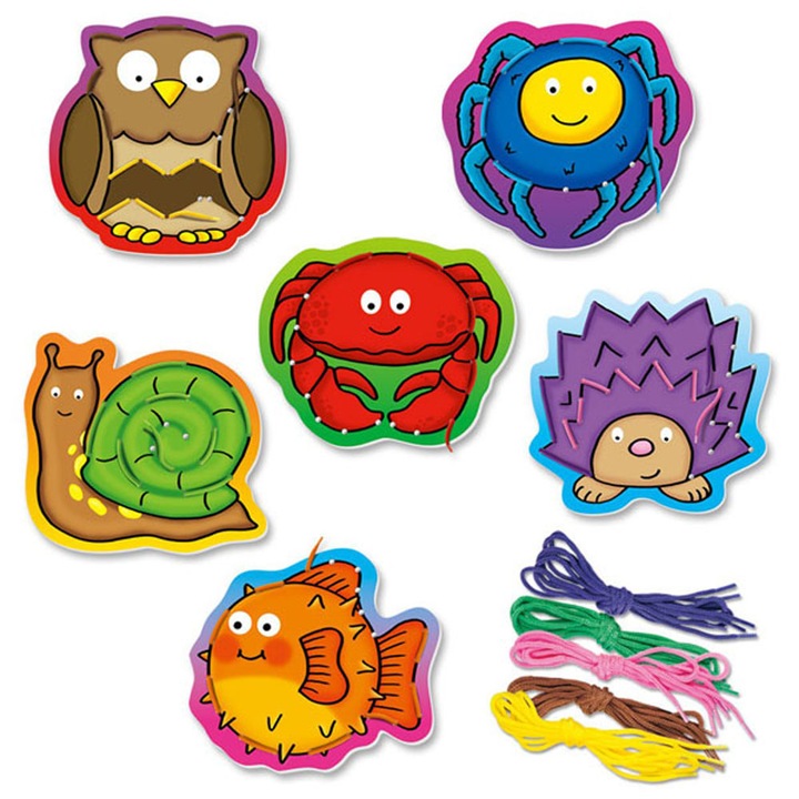 Креативен комплект GALT Моите първи картинки за шиене