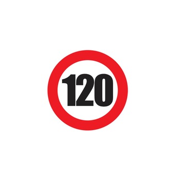 Sticker Autocolant limita viteza 120Km/H Sticker Autocolant limita viteza 120Km/H