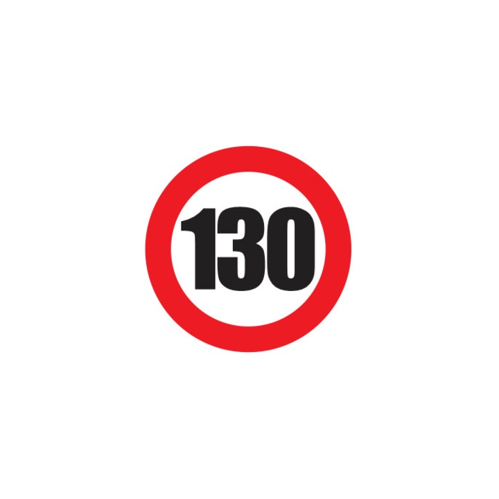 Sticker Autocolant limita viteza 130Km/H