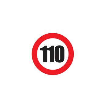 Sticker Autocolant limita viteza 110Km/H Sticker Autocolant limita viteza 110Km/H