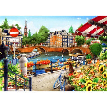 Puzzle Bluebird - Amsterdam, 1500 piese (70143) Puzzle Bluebird - Amsterdam, 1500 piese (70143)