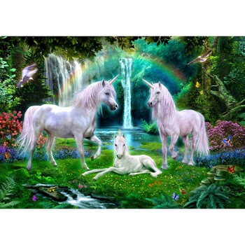Puzzle Bluebird - Rainbow Unicorn Family, 1.000 piese (70193) Puzzle Bluebird - Rainbow Unicorn Family, 1.000 piese (70193)