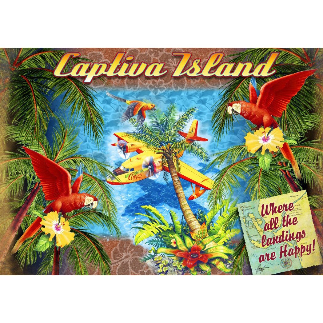 Puzzle Bluebird - Parrot Palm Clipper, 1500 piese (70104)