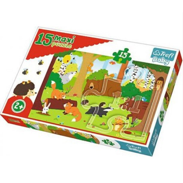 Puzzle Trefl - Animals in the forest, 15 piese XXL (64834)