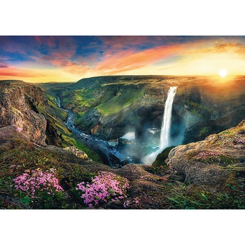 Puzzle Trefl - Haifoss Waterfall, Iceland, 2.000 piese (61521) Puzzle Trefl - Haifoss Waterfall, Iceland, 2.000 piese (61521)