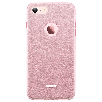 Carcasa ESR Makeup Glitter Sparkle Bling iPhone 8 / 7, Rose Gold