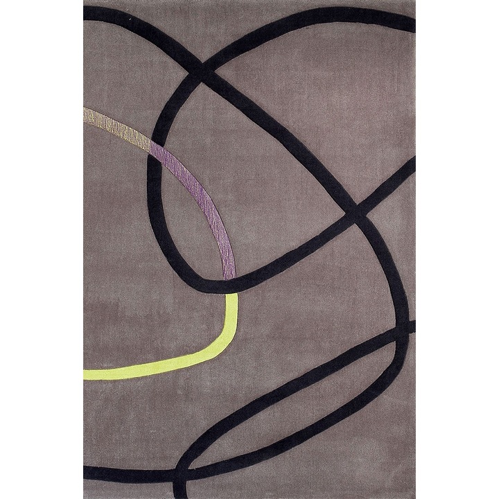 Килим Biokarpet Kiki 1032 804, сиво - черно, 140x200
