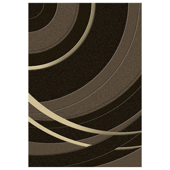 Килим Biokarpet Kiki 1036 803, сиво - черно, 140x200