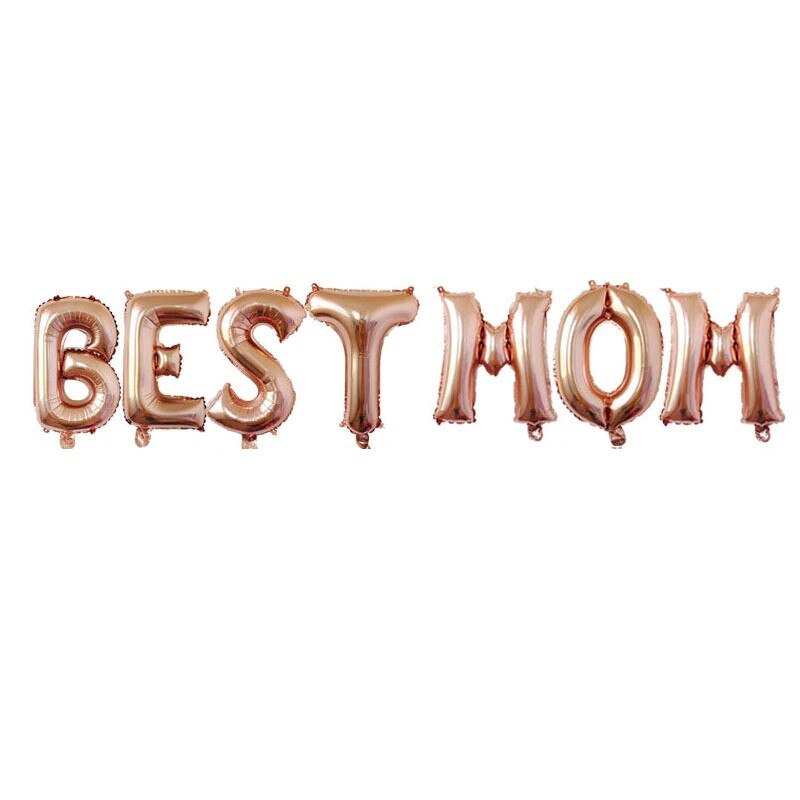 Set Baloane, Best Mom, Rose Gold, 105 cm