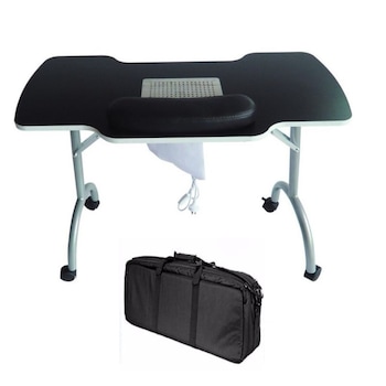 Masa pentru manichiura cu aspirator incorporat, CADOU geanta - pliabila, mobila - Negru Masa pentru manichiura cu aspirator incorporat, CADOU geanta - pliabila, mobila - Negru