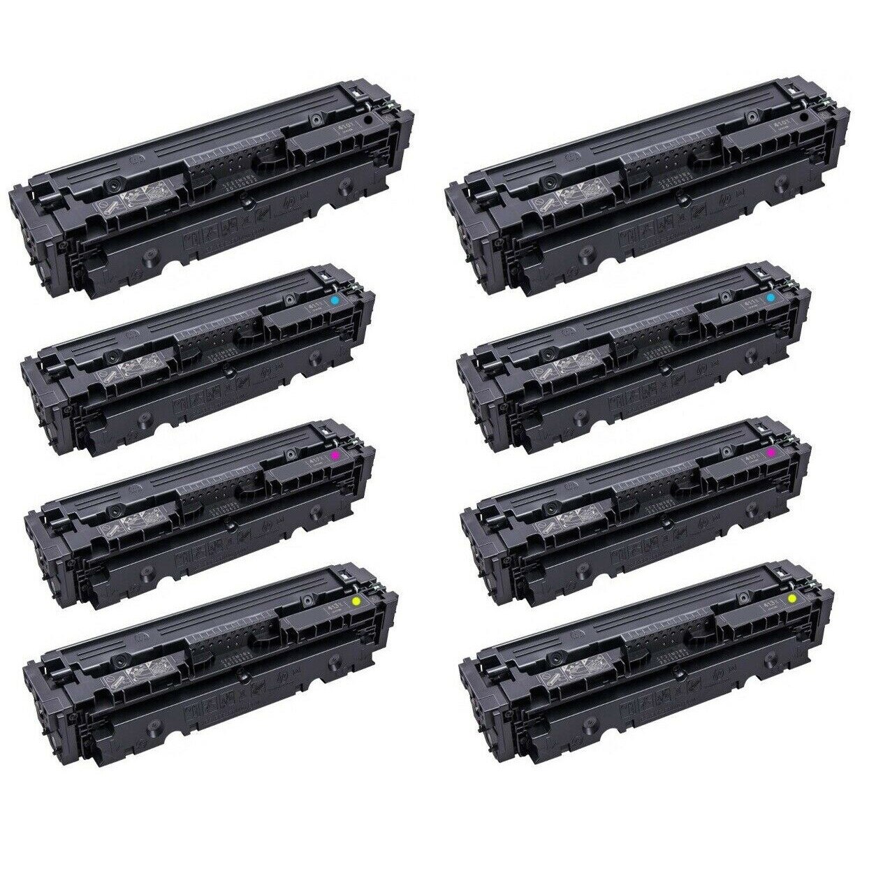 Set 8 Cartuse CF410X BK/M/Y/C Compatibile Pentru, HP Color LaserJet Pro M450/Pro M452/Pro M452 dn/Pro M452 dw/Pro M 452 nw/Pro M 470/MFP M377 dw/Pro MFP M477 fdn/Pro MFP M477 fdw-HP 2XCF410X 6.5K/2XCF411X 5K/2XCF412X 5K/2XCF413X 5K