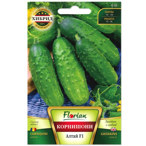 Seminte de castraveti cornichon Altai F1, Florian, 1,5 grame