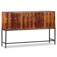 servanta din lemn masiv de palisandru cu cadru de metal vidaxl maro 120 x 30 x 80 cm imagen 11_0_
0