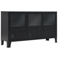 servanta metalisa stil industrial vidaxl negru 130 x 35 x 70 cm imagen 1_0_
0