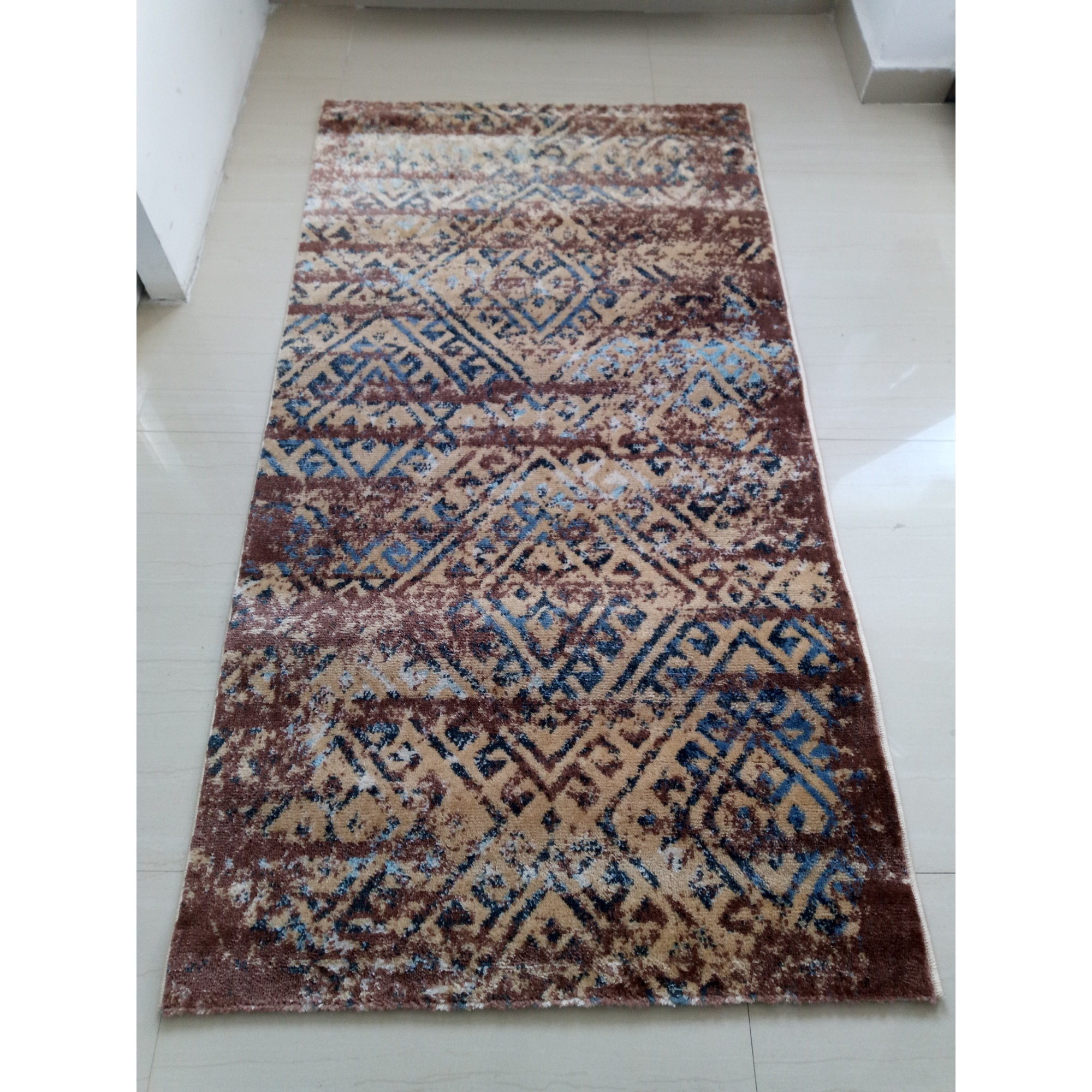 Covor bucatarie Silver 1511A.71, 80x125cm, polipropilena heat set, inaltime plus 5 mm, model beige/brown