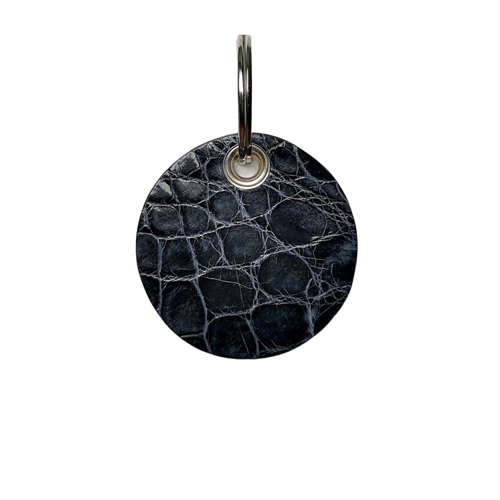 Breloc din Piele de Crocodil Ambrant Veep 21