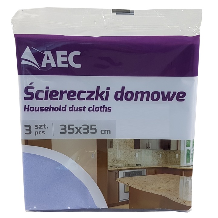 Lavete praf, AEC, 35 x 35 cm, 3 buc/set