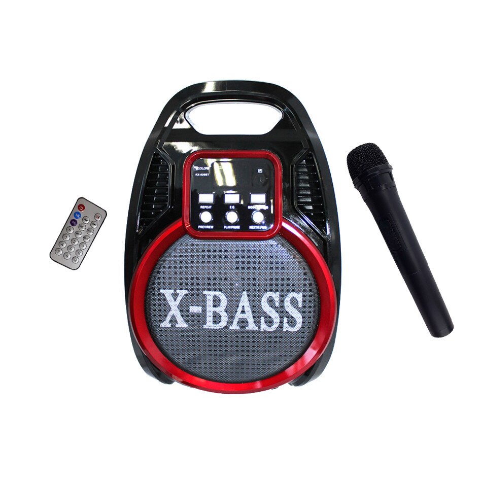 Boxa Portabila Golon RX-820 Cu Microfon Wi-Fi Si Telecomanda , Bluetooth , Lumini Party , Radio , Culoare Rosu