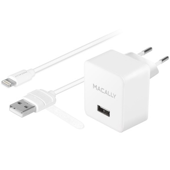 Incarcator retea Macally Lightning pentru iPad/iPhone/iPod, 12W Incarcator retea Macally Lightning pentru iPad/iPhone/iPod, 12W