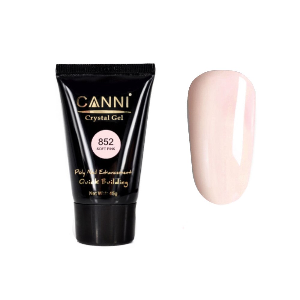 Polygel pentru constructie unghii Canni 852, 45 g, Soft Pink
