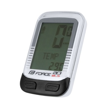 Ciclocomputer Force WLS 20F alb fara fir Ciclocomputer Force WLS 20F alb fara fir