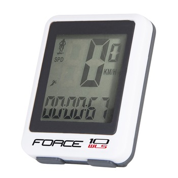 Ciclocomputer Force WLS 10F fara fir alb Ciclocomputer Force WLS 10F fara fir alb