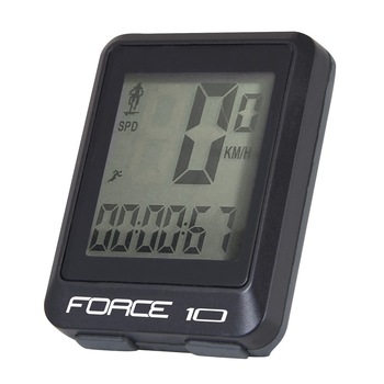 Ciclocomputer Force 10F cu fir negru Ciclocomputer Force 10F cu fir negru