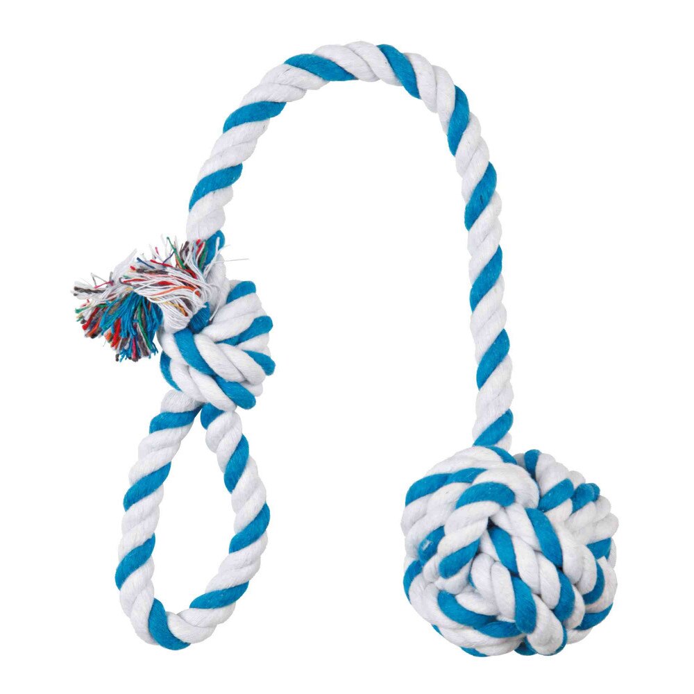 Jucarie Trixie franghie cu minge tesuta 7 × 50 cm pentru caini 3269