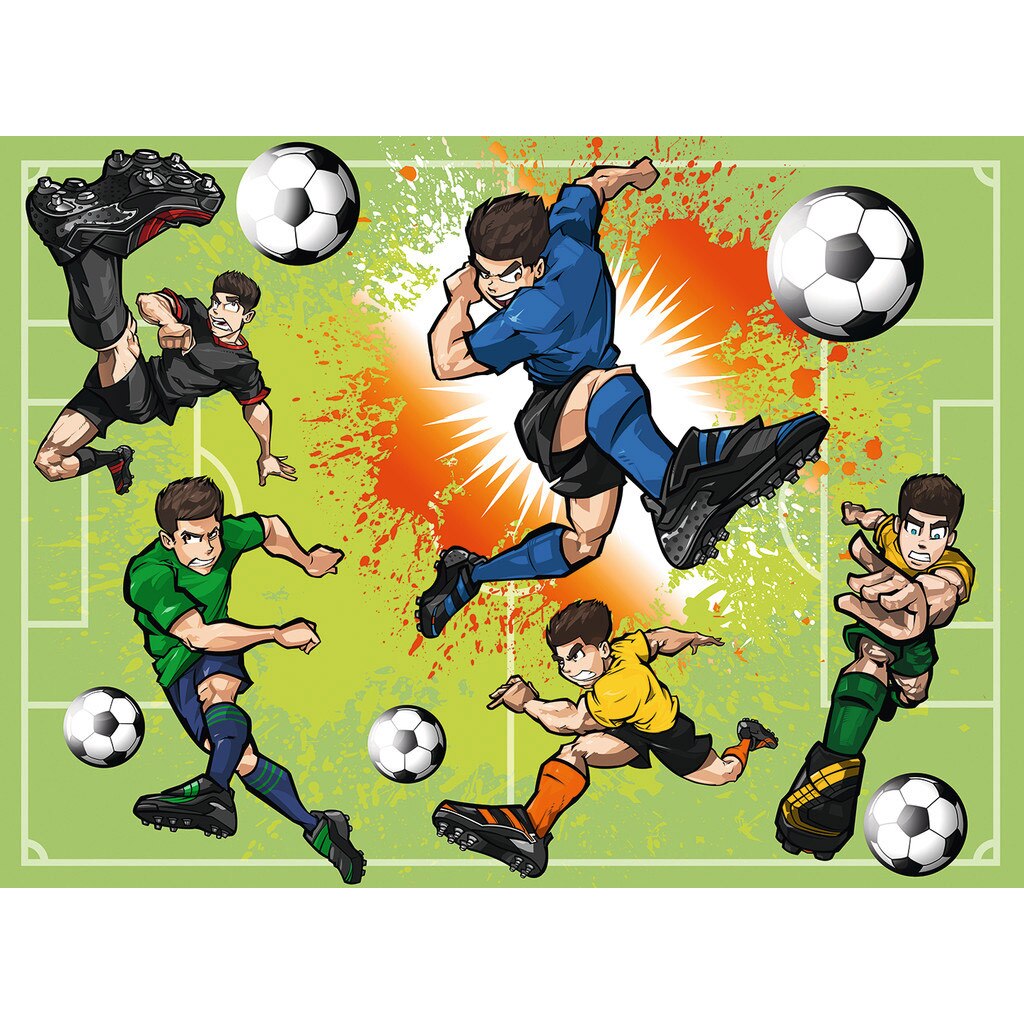 Puzzle Ravensburger - In Football Fever, 100 piese XXL (10693)