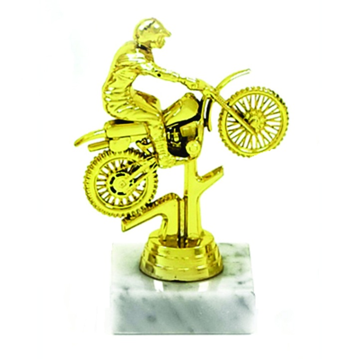 Figurina Motocross, plastic-marmura, 13,5 cm inaltime