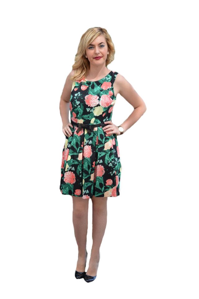 Rochie tinereasca de vara cu imprimeu floral, D&J Exclusive, Multicolor
