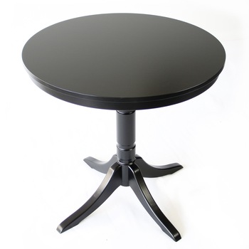 Masa neagra cu blat rotund pentru Bucatarie, 80 cm diametrul, inaltime 78 cm Masa neagra cu blat rotund pentru Bucatarie, 80 cm diametrul, inaltime 78 cm