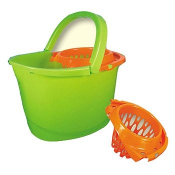 Galeata din plastic cu storcator Plastina, verde, 13L, AN Galeata din plastic cu storcator Plastina, verde, 13L, AN