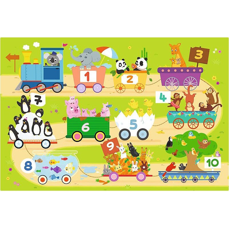 Puzzle Trefl - Train with Numbers, 15 piese XXL (64836)