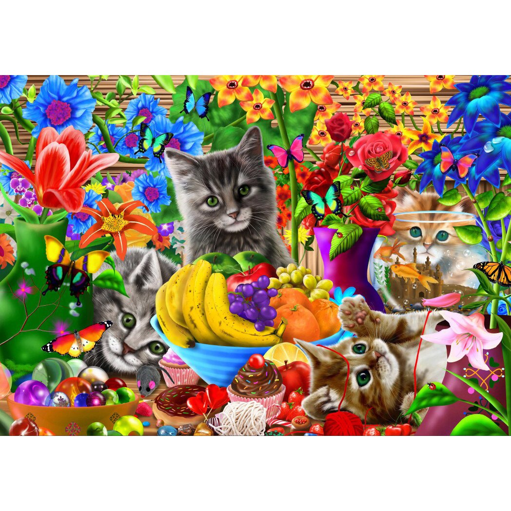 Puzzle Bluebird - Kitten Fun, 1.000 piese (70183)