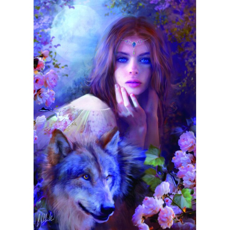 Puzzle Bluebird - Bente Schlick: Midnight Rose, 1.000 piese (70172)