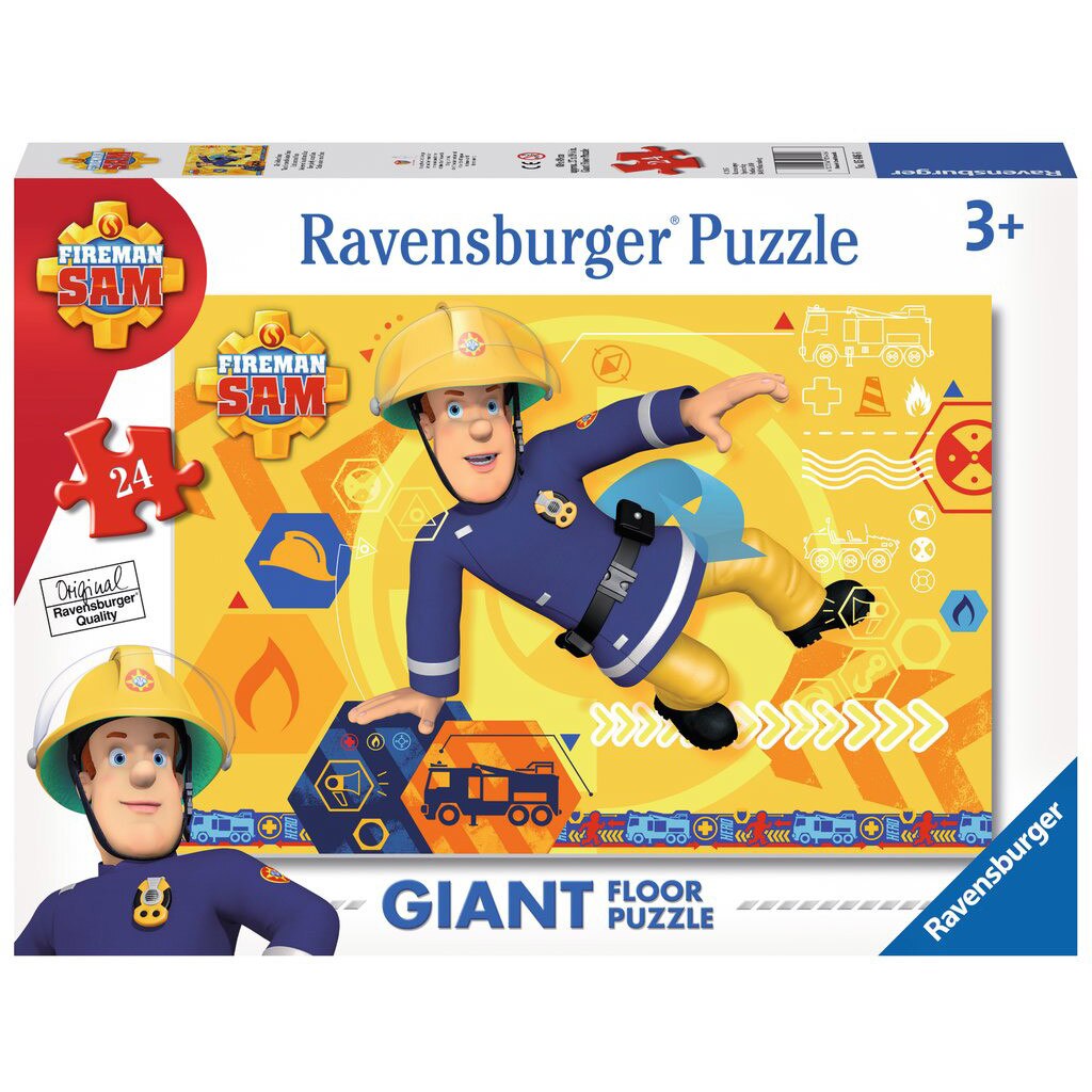Puzzle de podea Ravensburger - Fireman Sam, 24 piese XXL (05446)